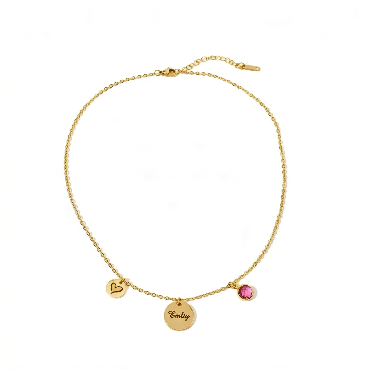 Custom Necklace combination Names Emojis and Birthstones