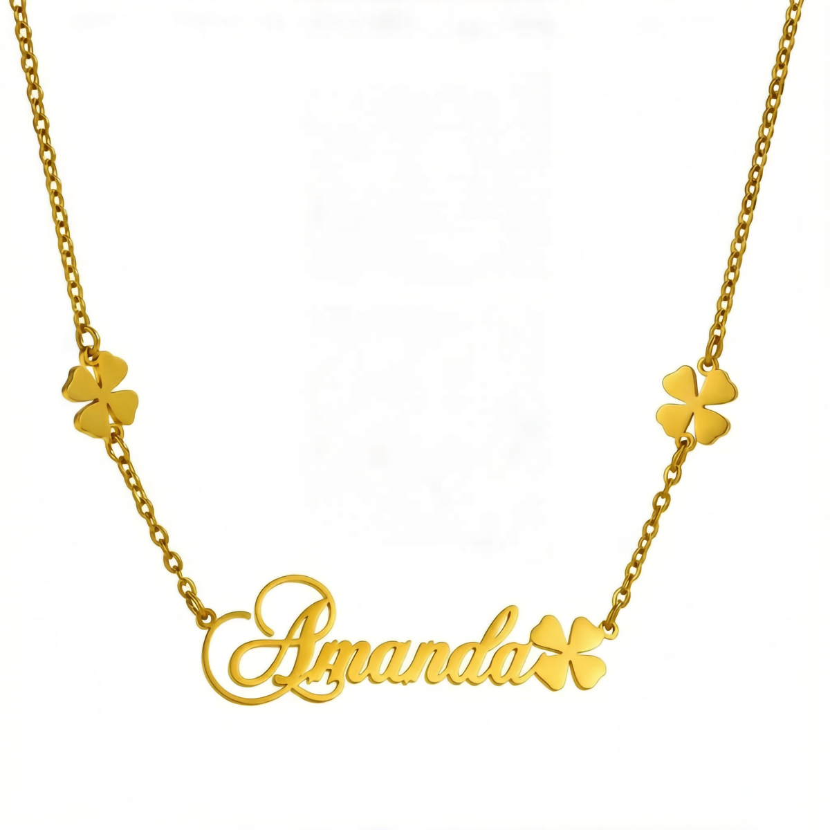 Custom Name Clover Necklace
