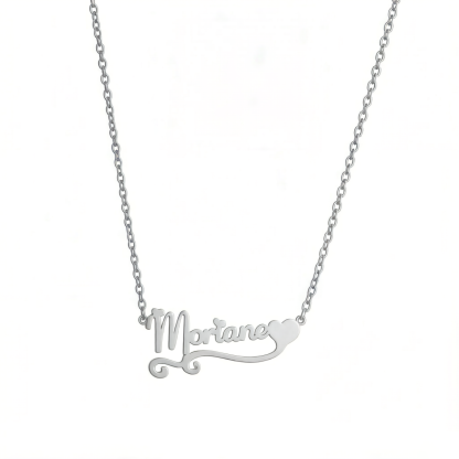 Custom Name Ribbon Necklace