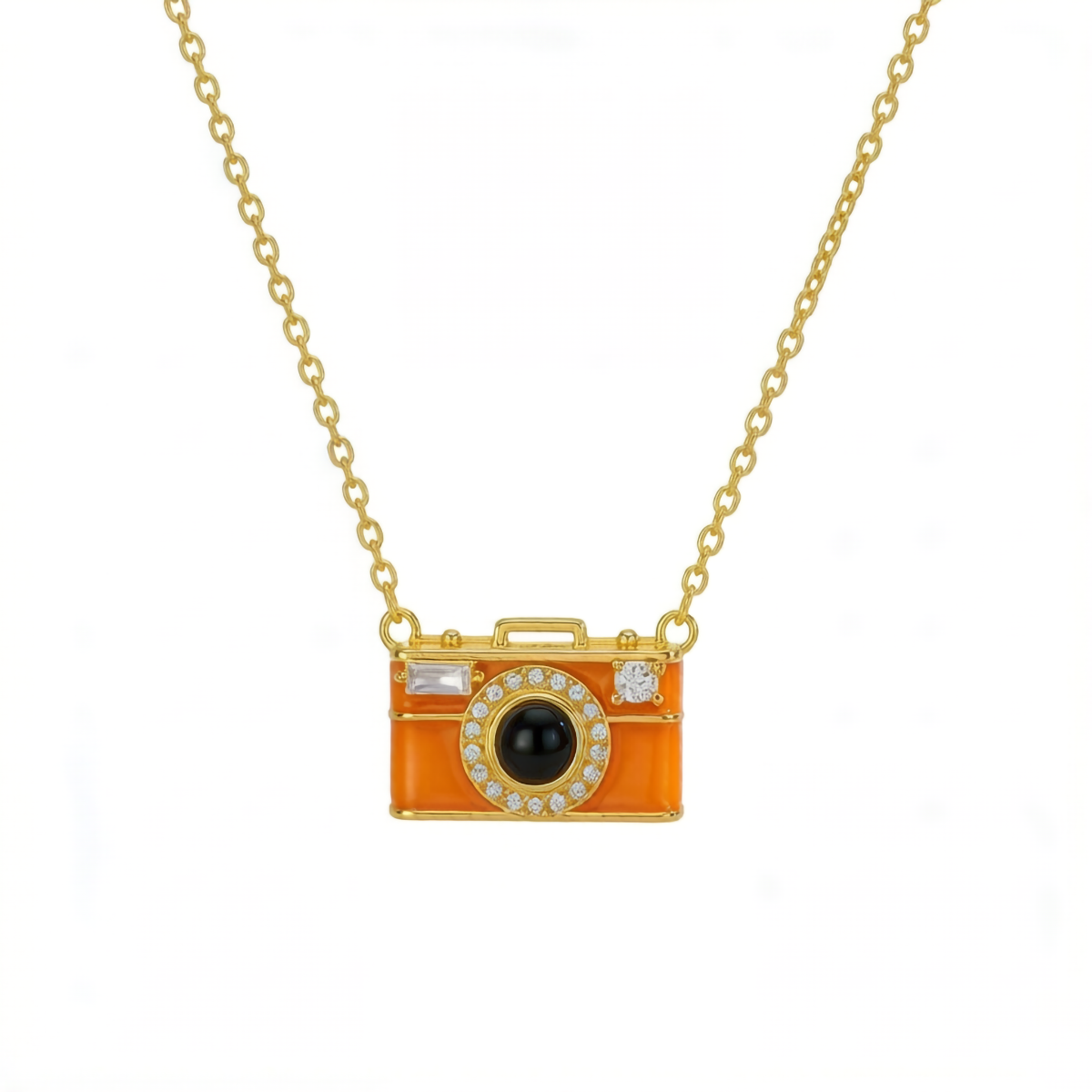 Camera Shape Custom Photo Projection Necklace 