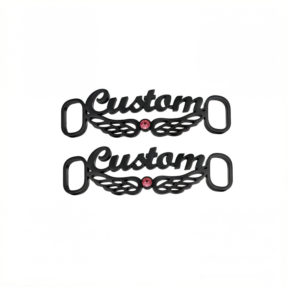 Personalized Birthstone Name Wings Shoe Buckles​