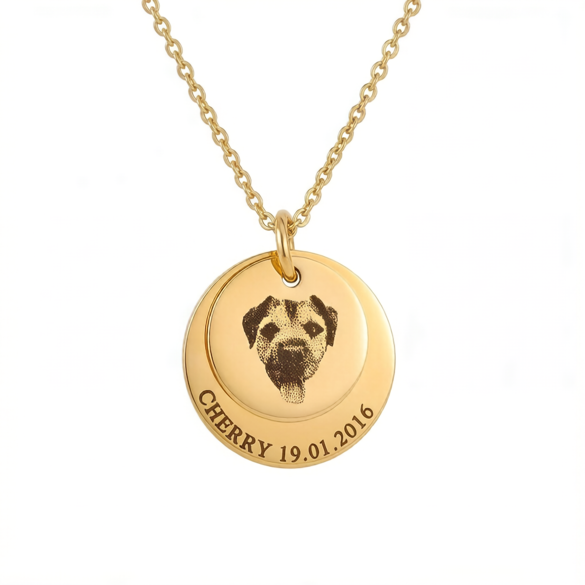 Custom Pet Photo Engraved Necklace