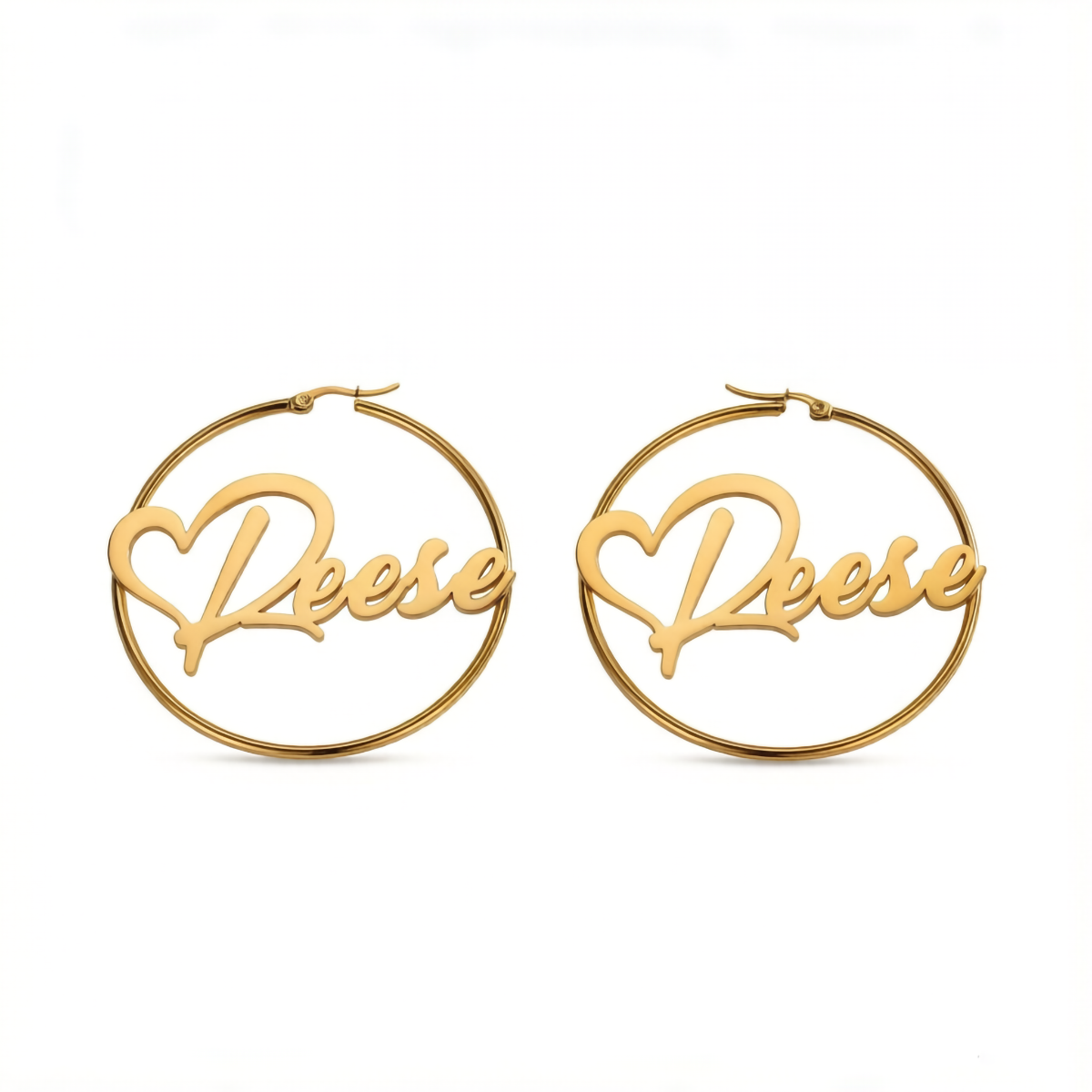 Custom Name Hoop Earrings