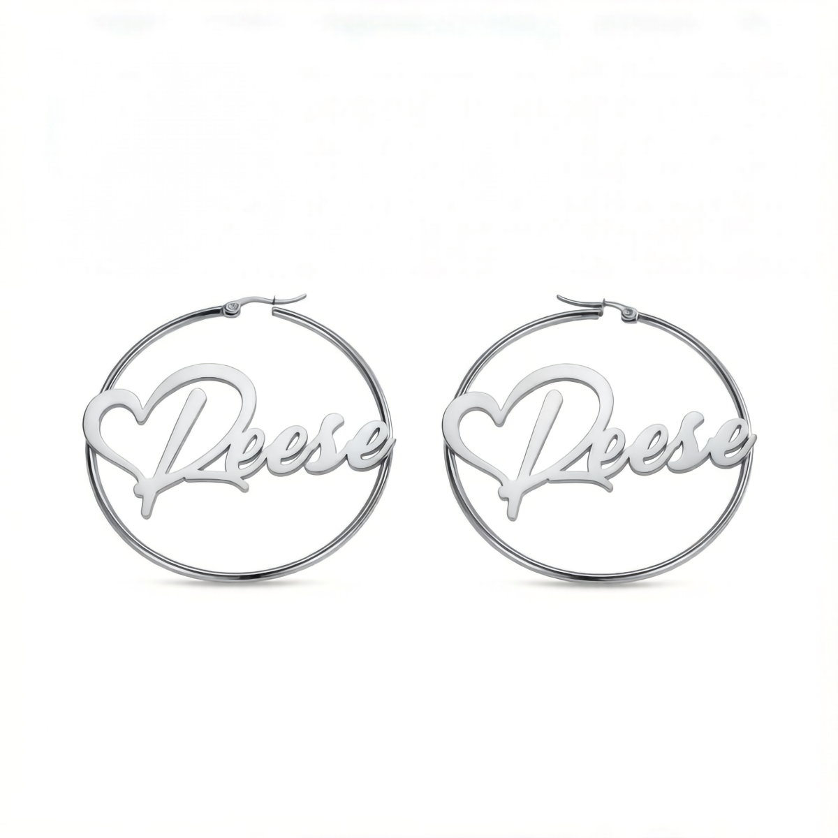 Custom Name Hoop Earrings