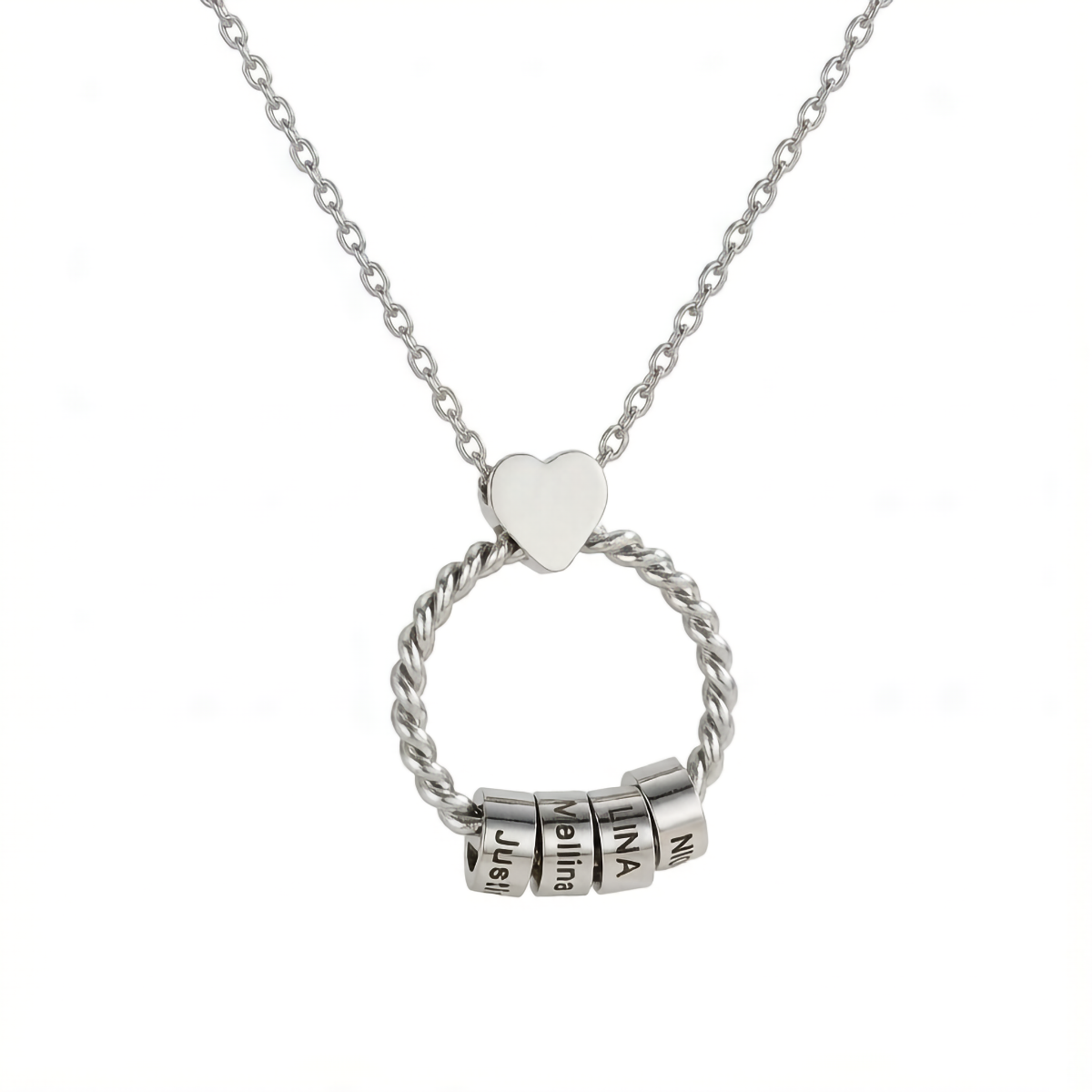 Customized Multi Name Engraved Necklace