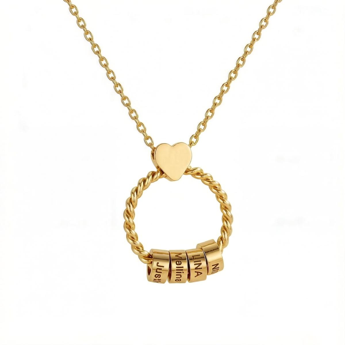 Customized Multi Name Engraved Necklace