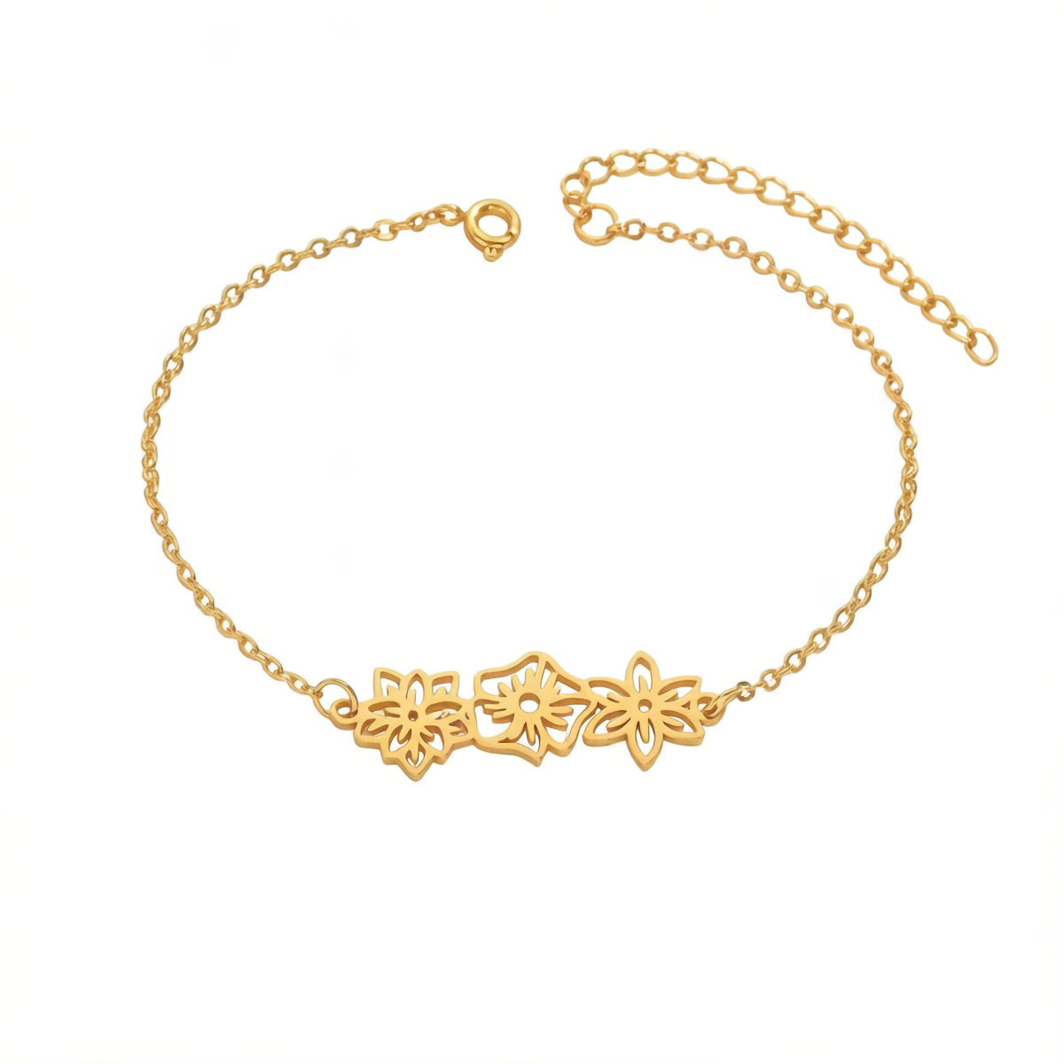 Custom Multi Birth Flower Bracelet 