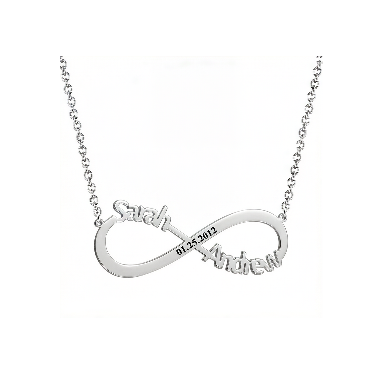 Customized 2 Names Infinity Symbol Necklace
