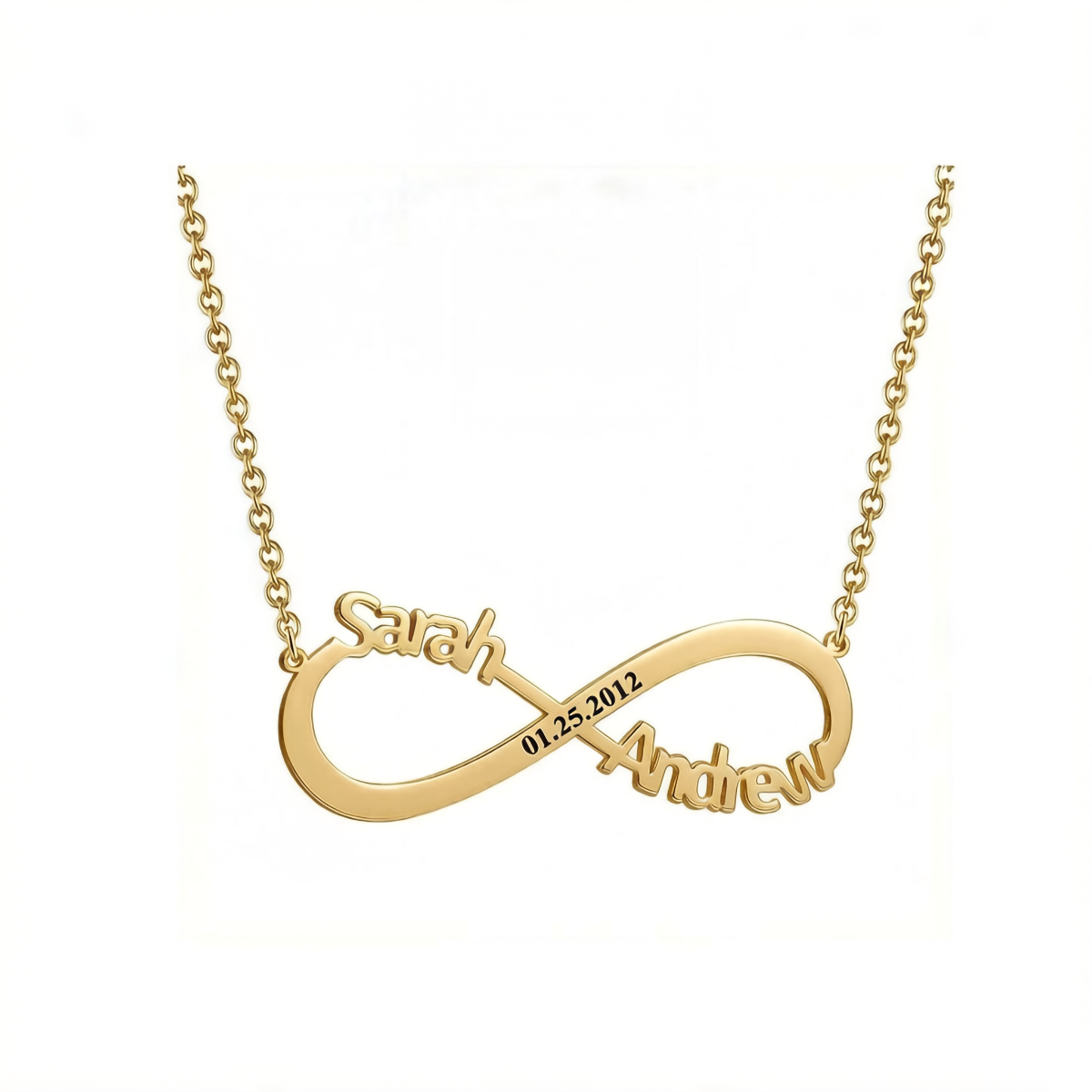 Customized 2 Names Infinity Symbol Necklace