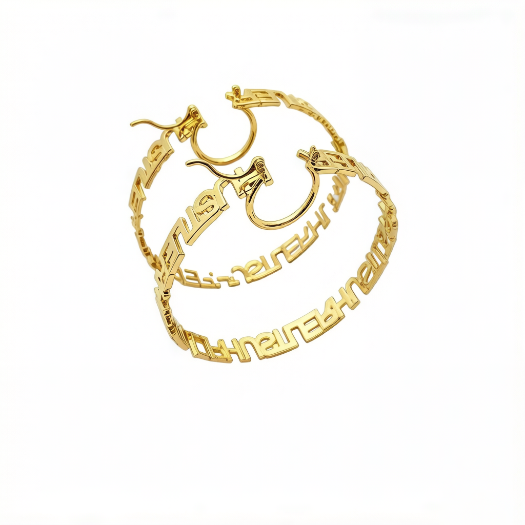 Custom Name Full-filled Hoop Earrings 