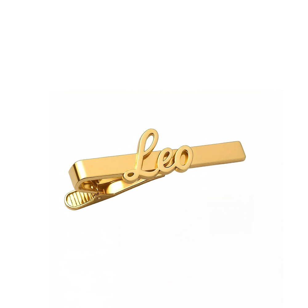 Customized Name Relief Tie Clip