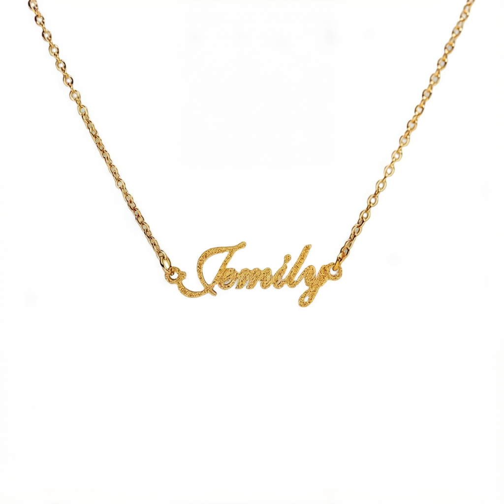 Customized Name Artistic Frosted Necklace