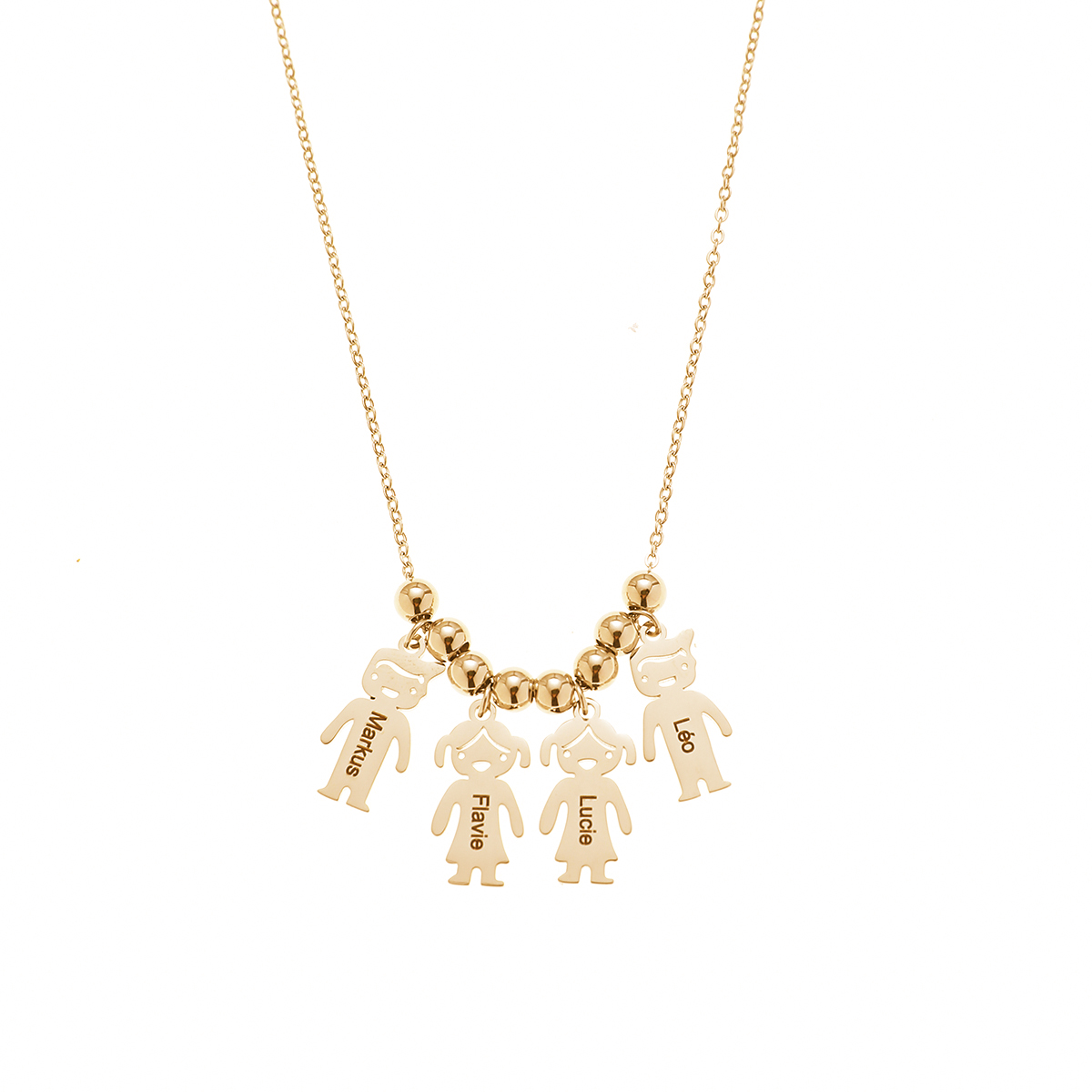 Custom Name Necklace with Family Role Figure Pendants-Spefeel