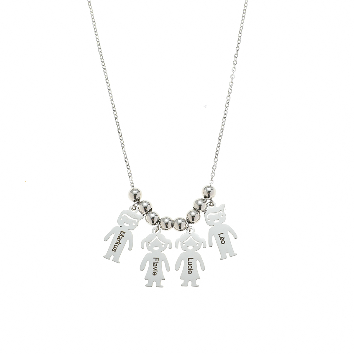 Custom Name Necklace with Family Role Figure Pendants-Spefeel