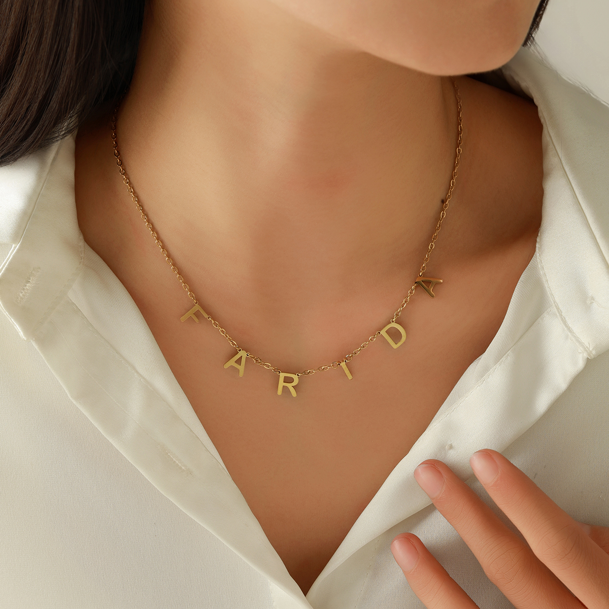 Custom Letter Name Pendant Necklace