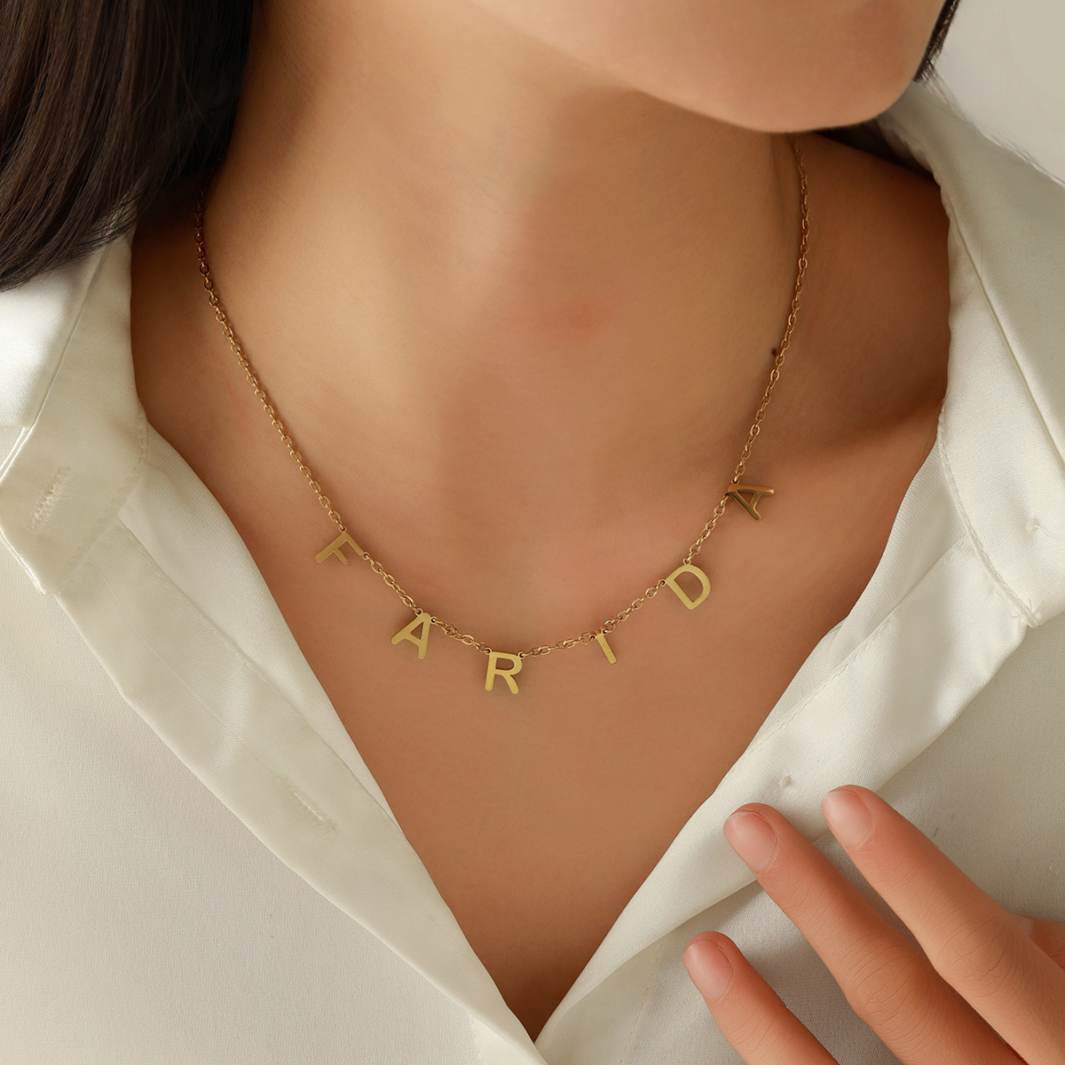 Custom Letter Name Pendant Necklace