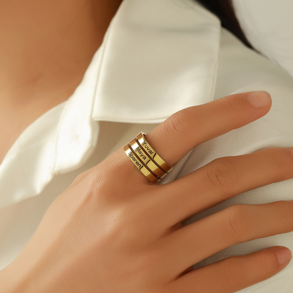 Custom Engraved Name Rings