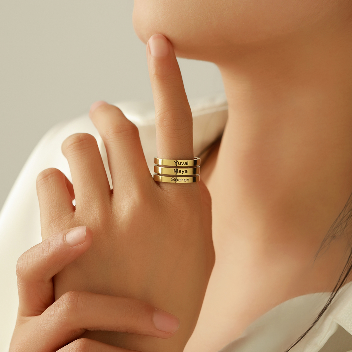 Custom Engraved Name Rings