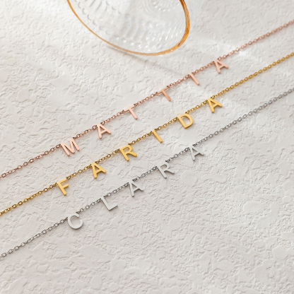 Custom Letter Name Pendant Necklace