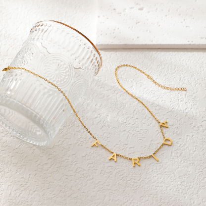 Custom Letter Name Pendant Necklace