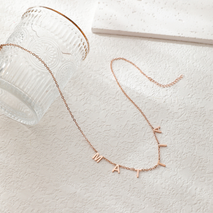 Custom Letter Name Pendant Necklace