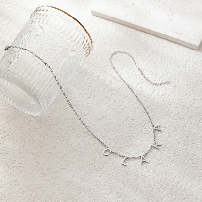 Custom Letter Name Pendant Necklace