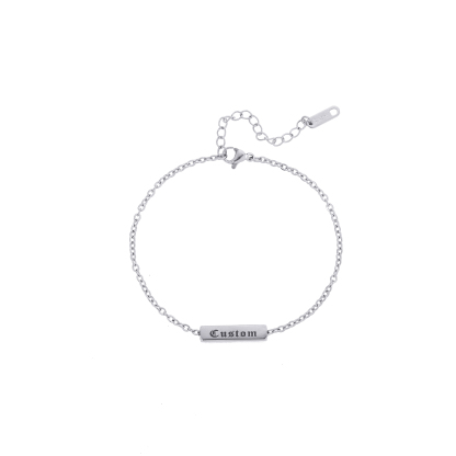 Custom Name Bracelets with Three-dimensional Square Elements