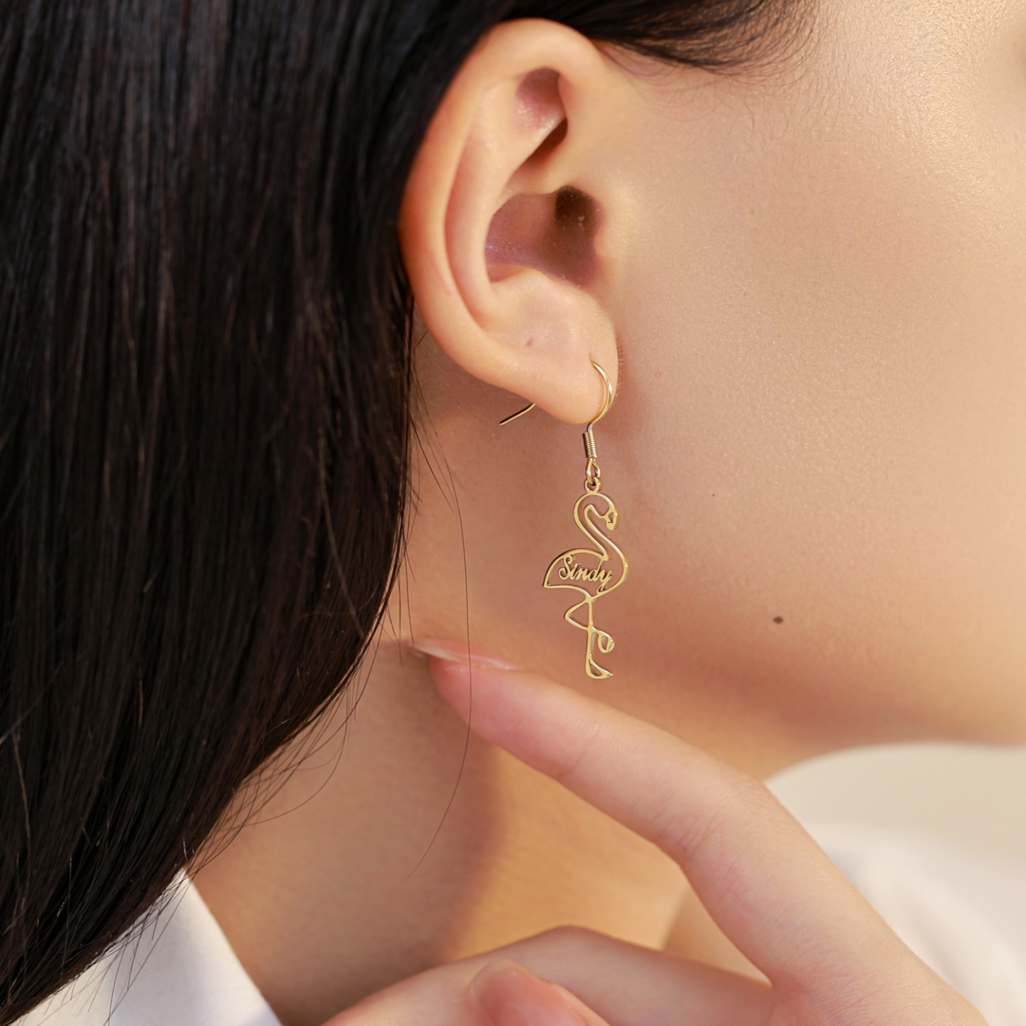 [Copy]Designer Customized Name Pendant Earrings