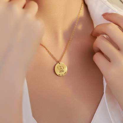 Custom Necklaces with Baby's Birth Information to Commemorate Newborns