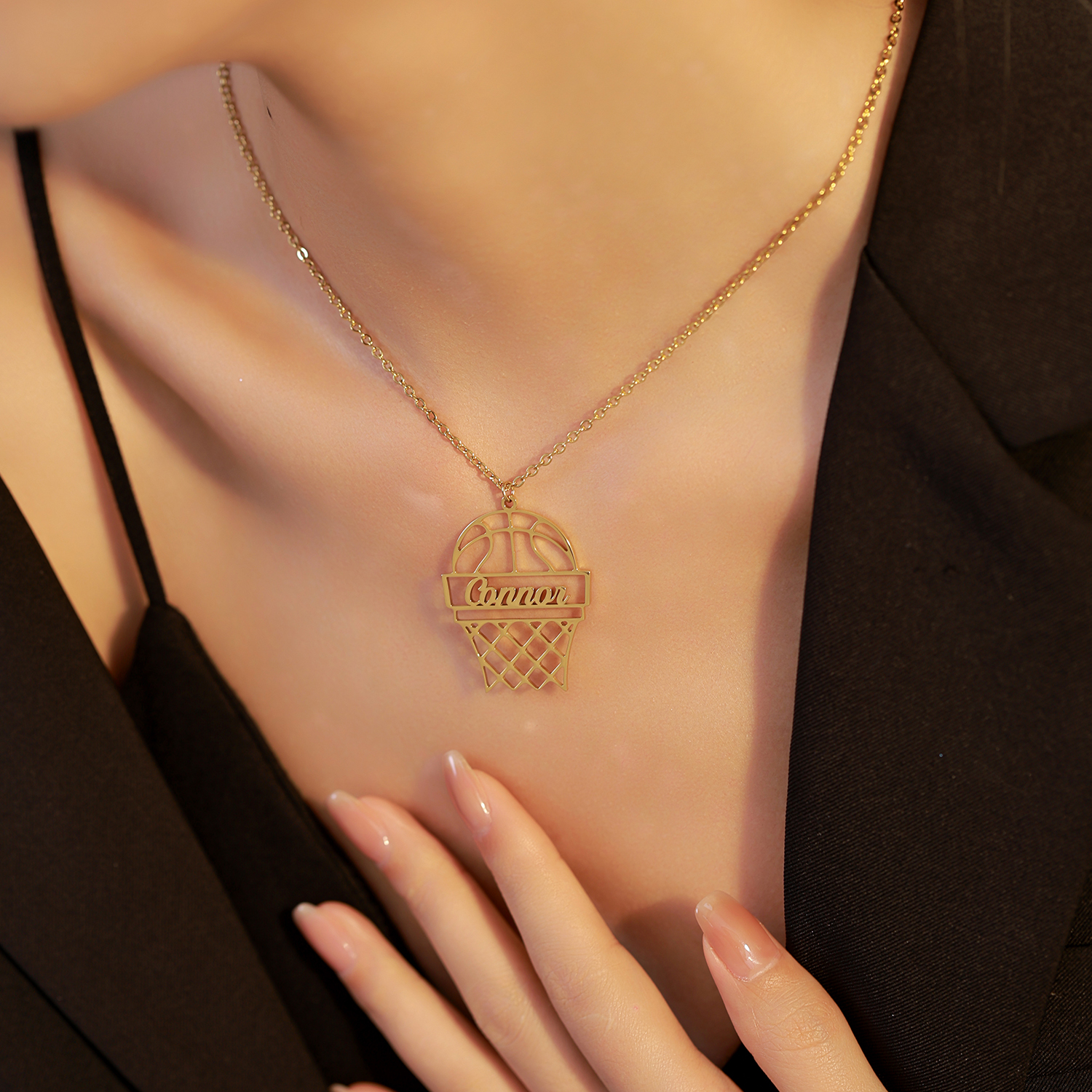 [Copy]Design-style Custom Name Necklace in Long Strip Shape