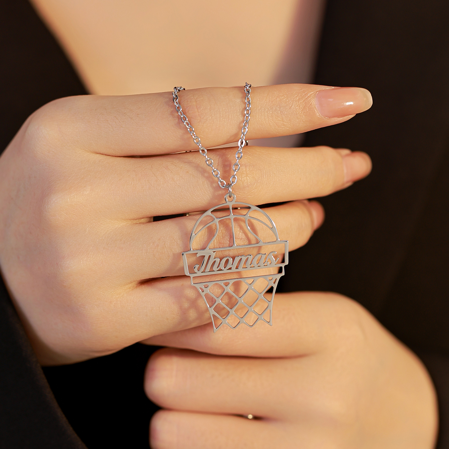 [Copy]Design-style Custom Name Necklace in Long Strip Shape