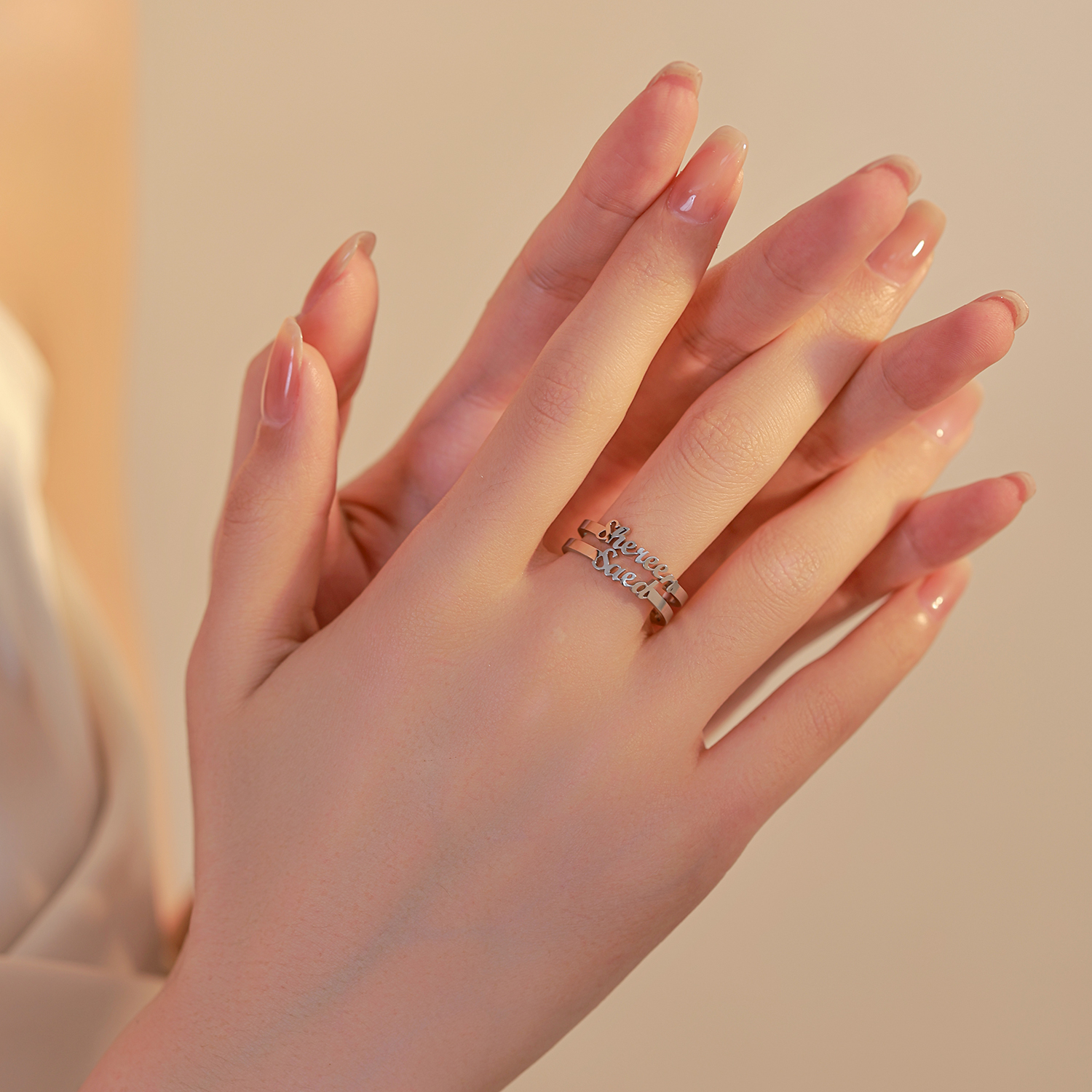 Custom Name Ring for Two Names Gift