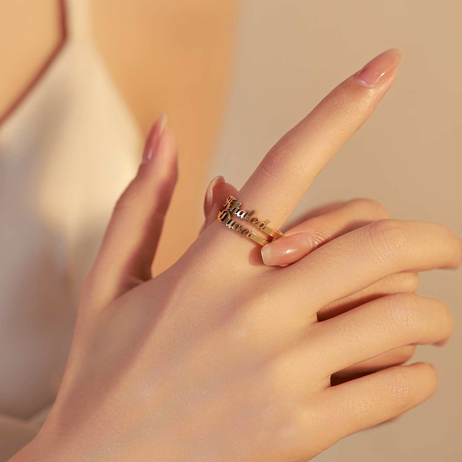 Custom Name Ring for Two Names Gift