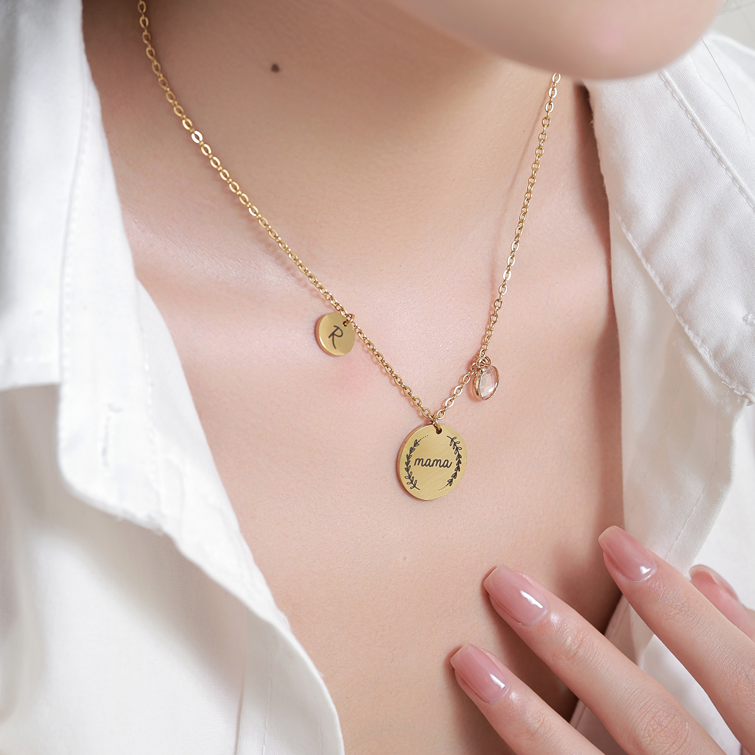 [Copy]Custom Necklace combination Names Emojis and Birthstones