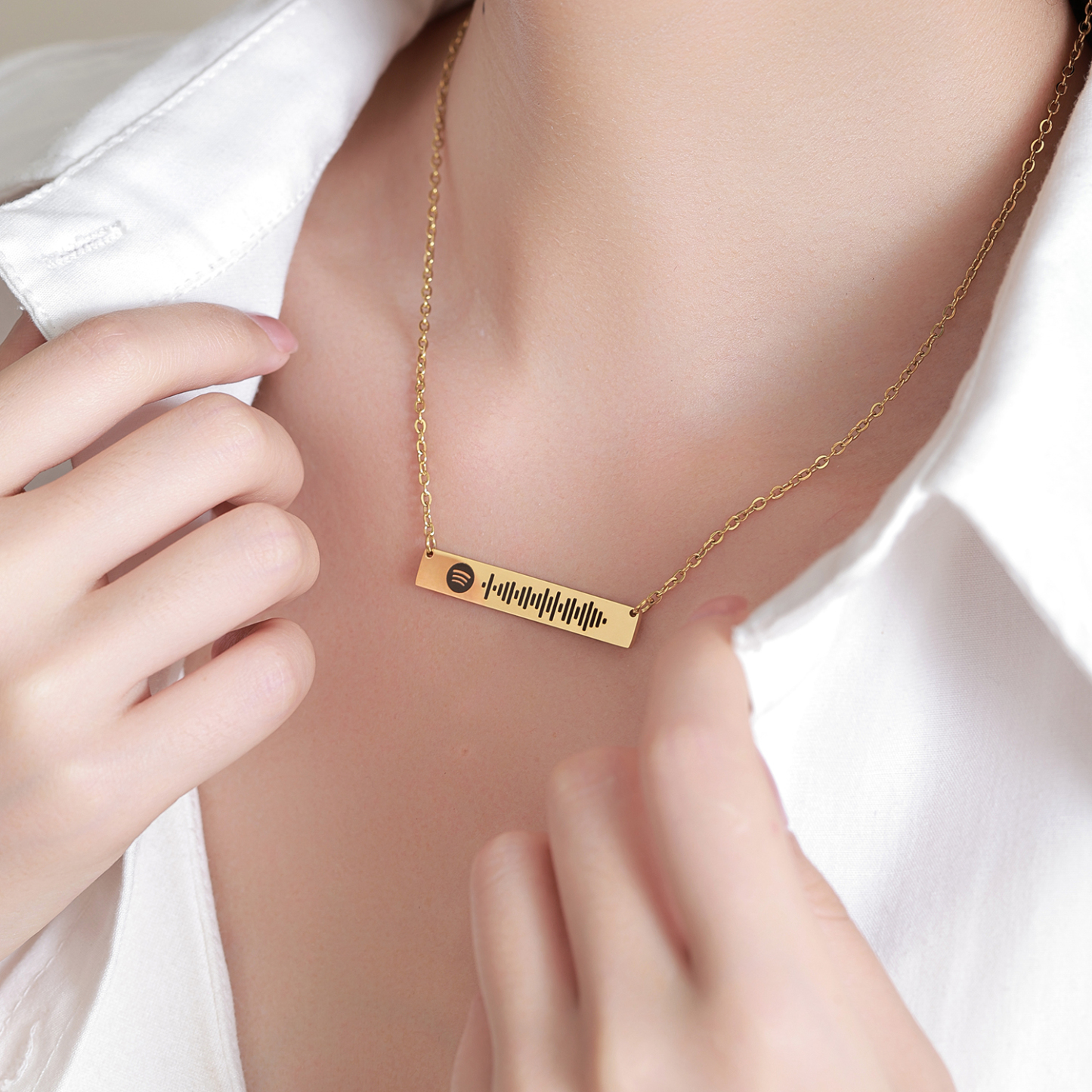 Custom Engraved Spotify Music Necklace