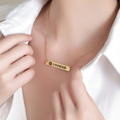 Custom Engraved Spotify Music Necklace