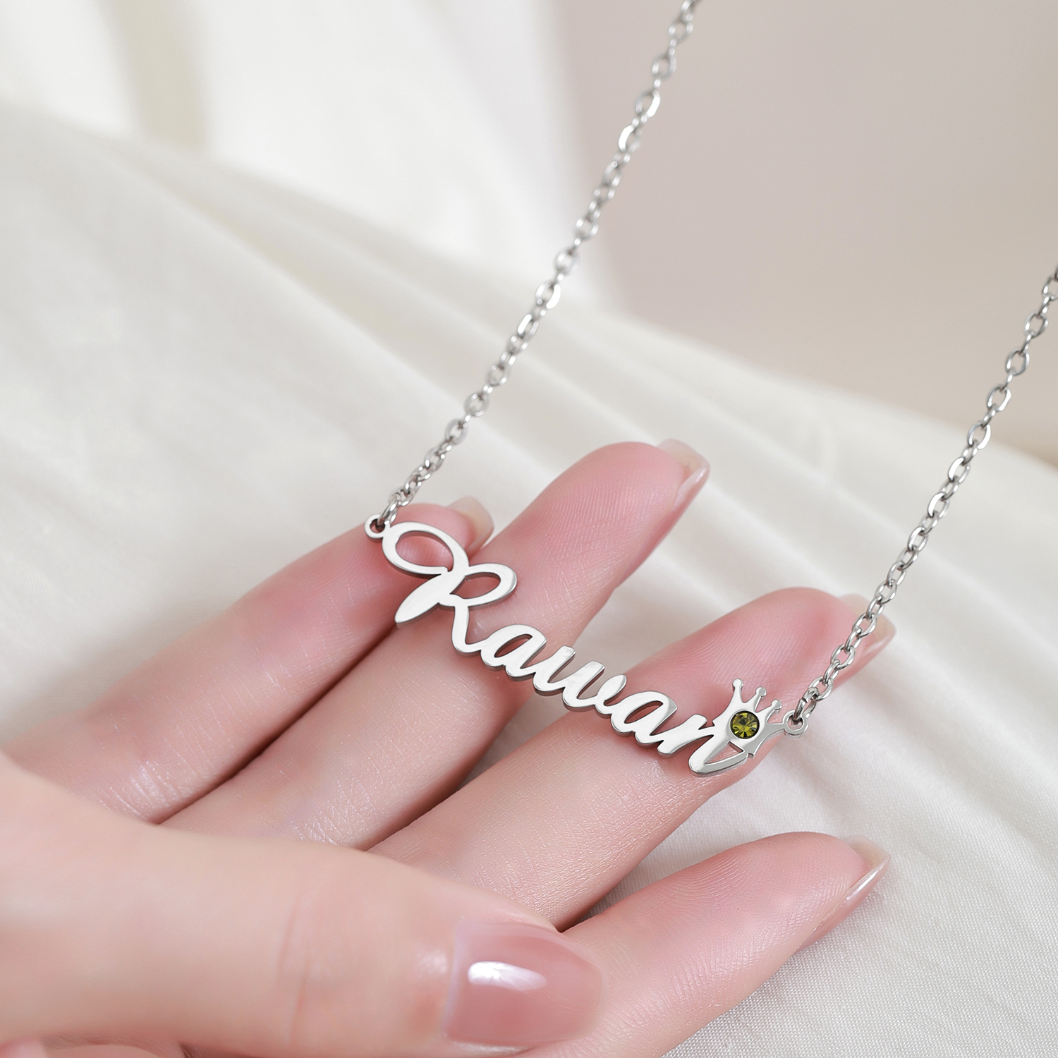 [Copy]Custom Name Necklace with Shining Birthstones
