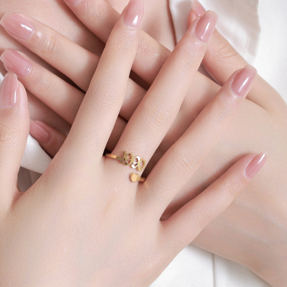 Custom Rings with Heart shaped for Memorial Years