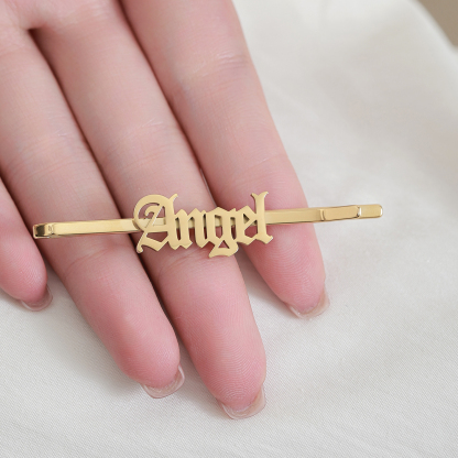 Custom Name Hairpins with Vintage Fonts
