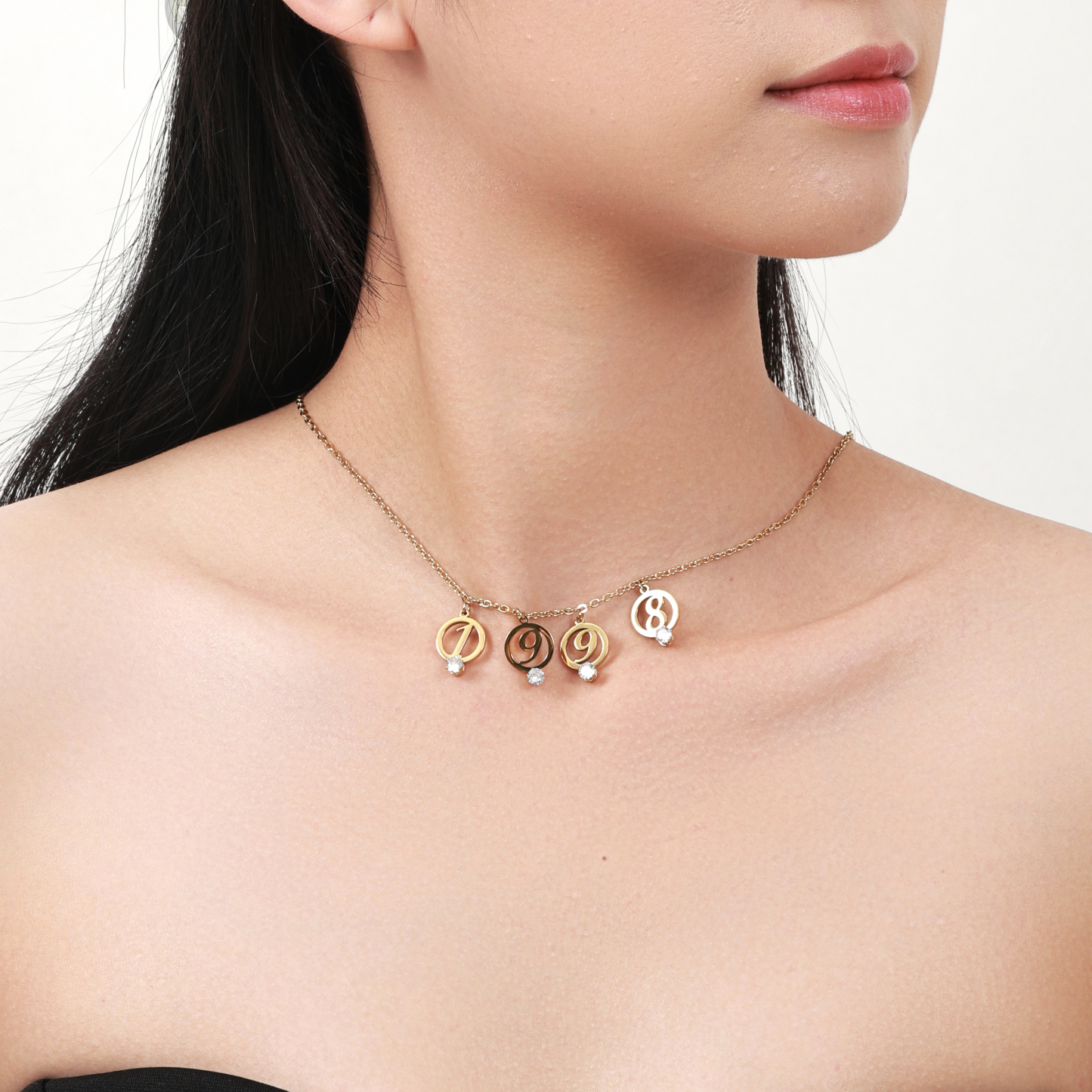 Custom Digital Rhinestone Necklace