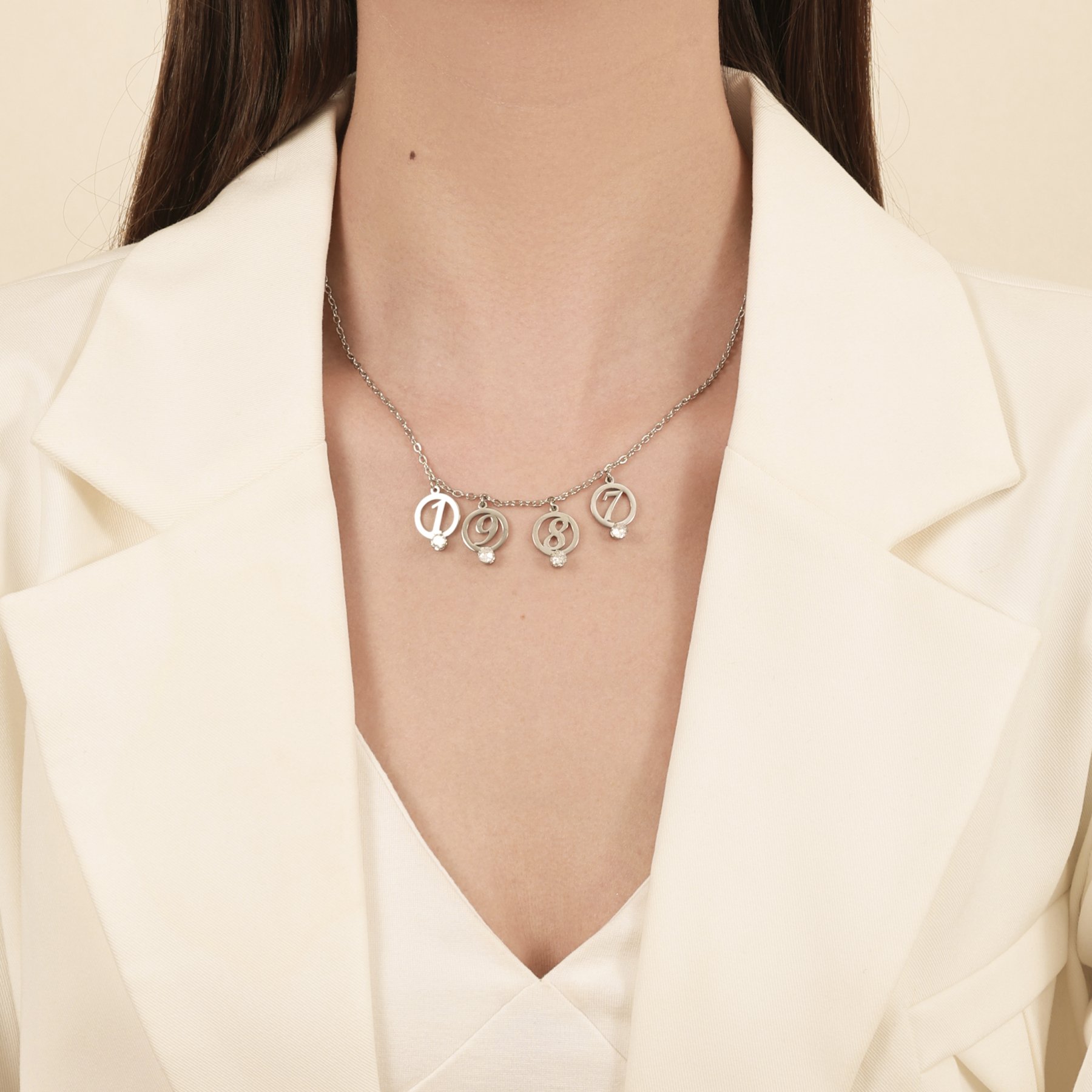 Custom Digital Rhinestone Necklace