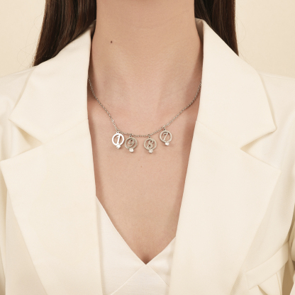 Custom Digital Rhinestone Necklace