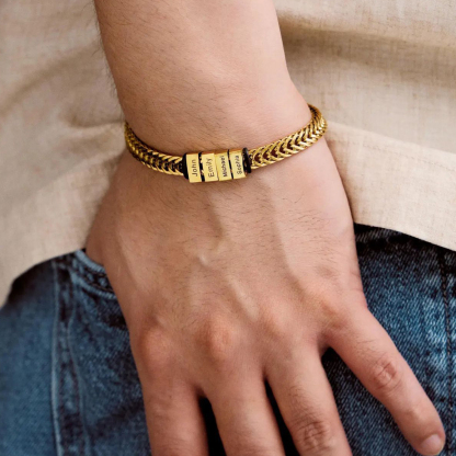Men‘s Personalized Multi Name Engraved Bracelet