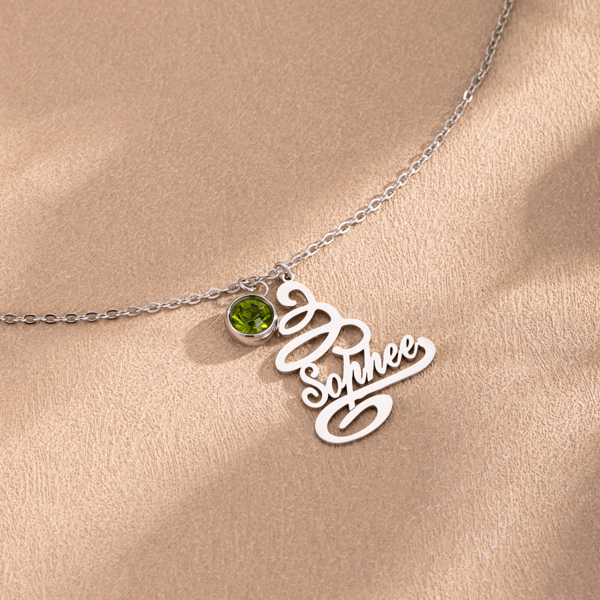 [Copy]Custom Name Necklaces with Double-sided Christmas Snowflake Elements