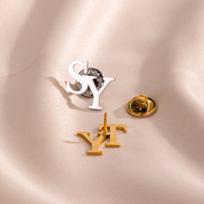 Double Initial Personalised Brooch