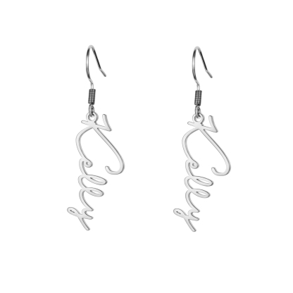 Classic Custom Name Earrings