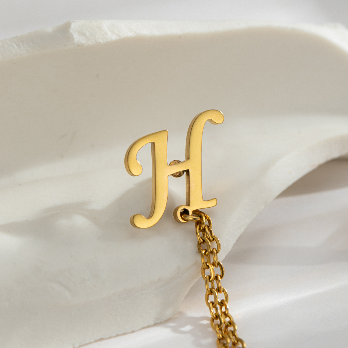 Customized Double Initial Brooch