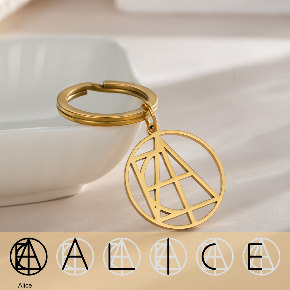 Custom Personalized Name Logo Keychain