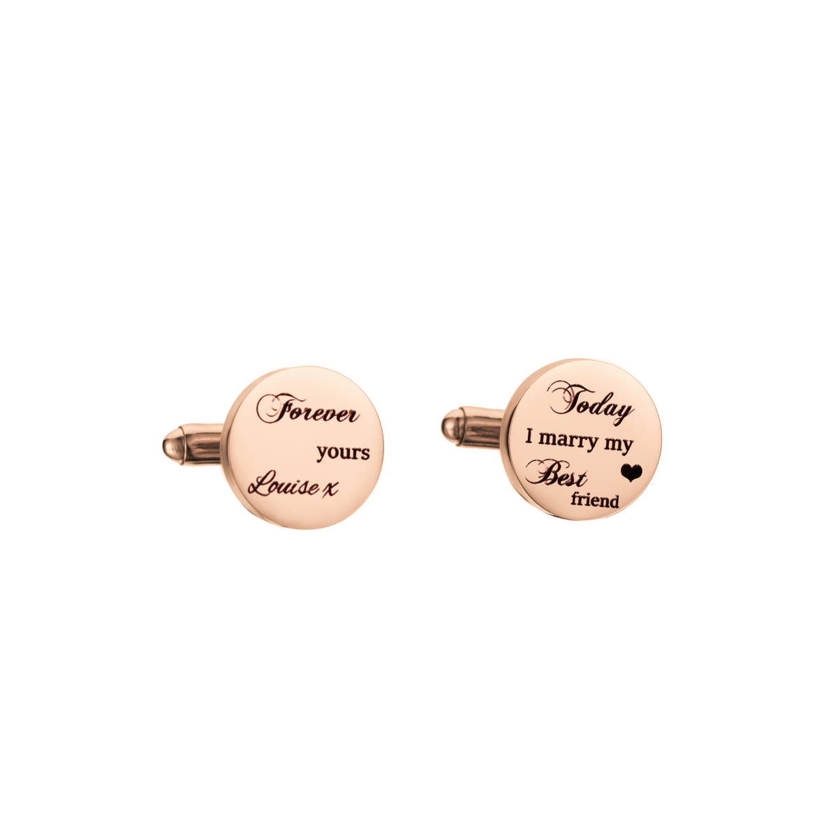 Round Custom Message Cufflinks for the Important People