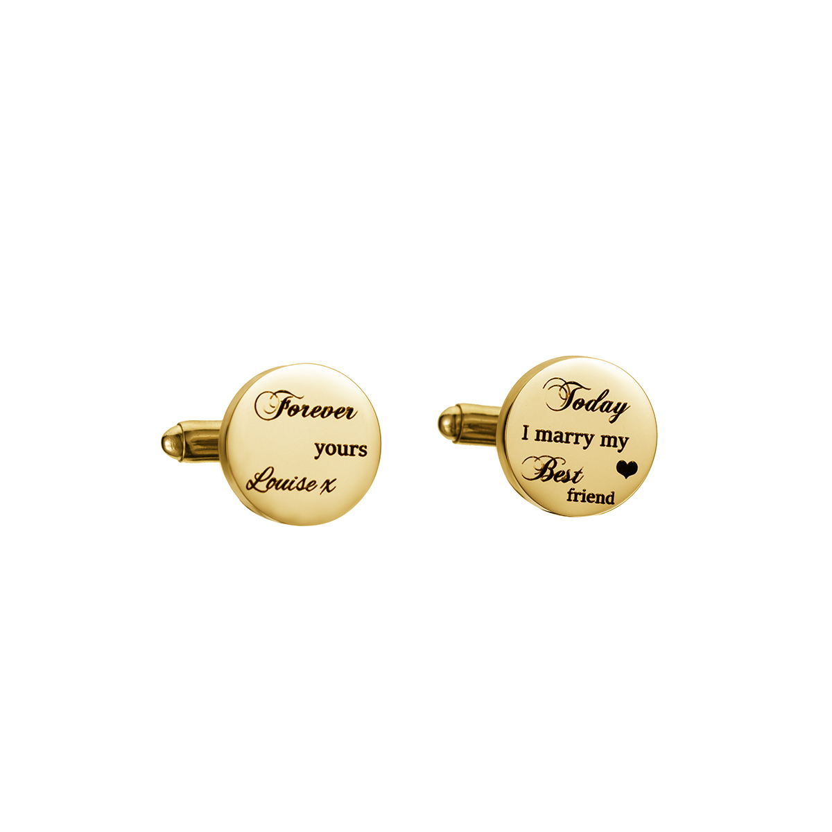 Round Custom Message Cufflinks for the Important People